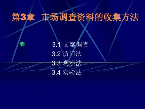 市场调查资料的收集方法29649