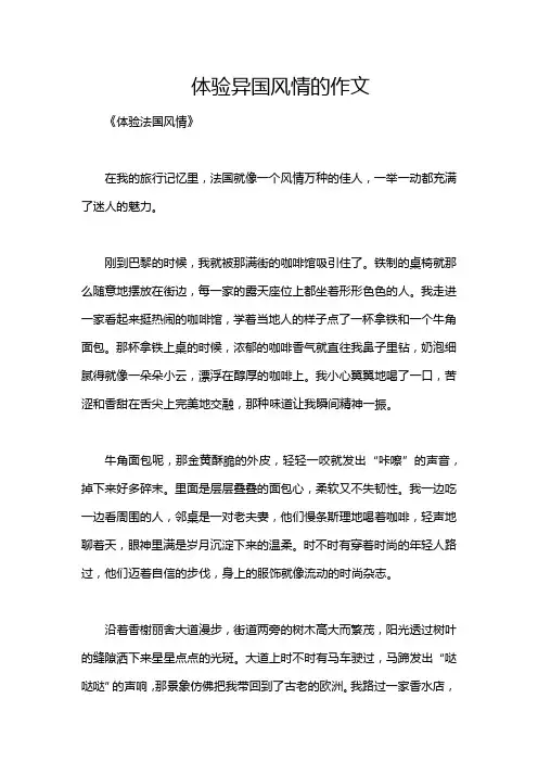 体验异国风情的作文