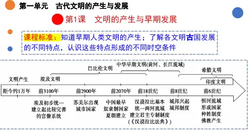 高中历史统编版(2019)必修中外历史纲要下册第1课  文明的产生与早期发展(共13张ppt)