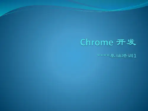 chrome 基础培训1