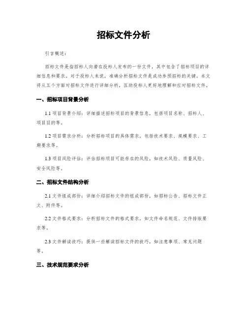 招标文件分析