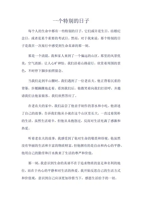 《一个特别的日子》600字