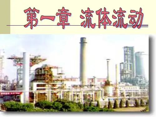 化工原理 第三讲流体动力学(第一章)
