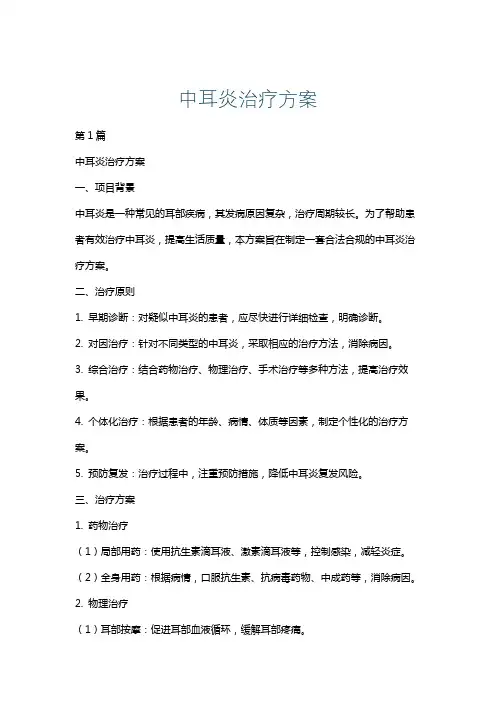 中耳炎治疗方案