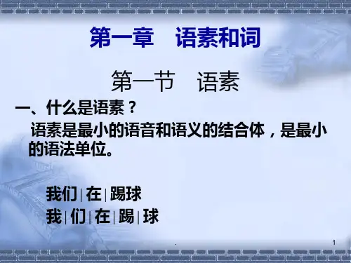 语素和词PPT课件