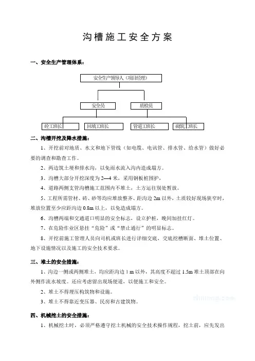 管道沟槽开挖施工安全专项方案_secret