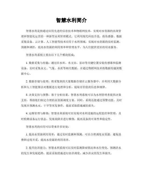 智慧水利简介