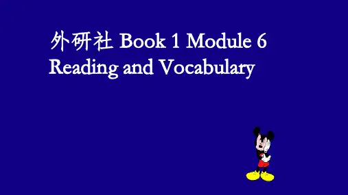 外研社必修一module 6 Reading and Vocabulary1