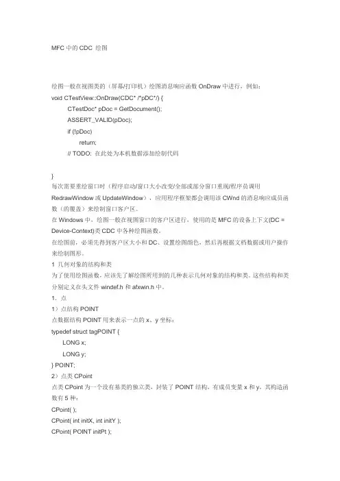 MFC中的CDC 绘图