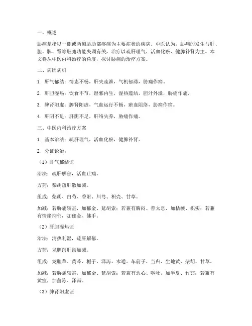 胁痛_中医内科治疗方案
