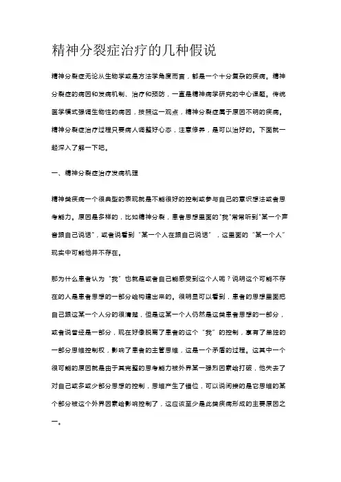 精神分裂症的几个假说