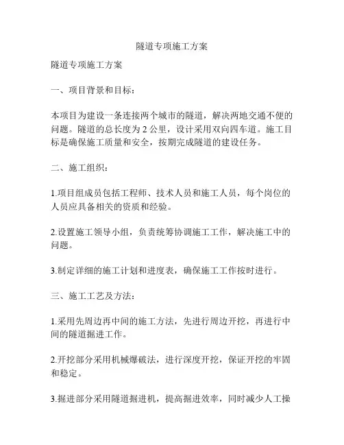 隧道专项施工方案