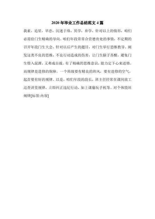 2020年毕业工作总结范文4篇.doc