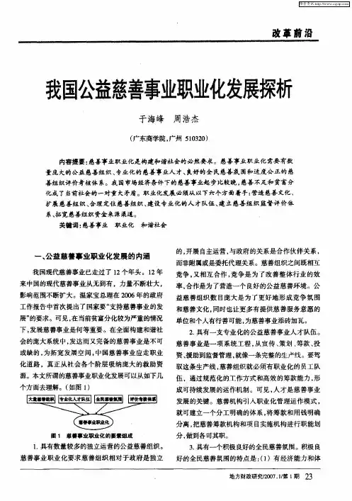 我国公益慈善事业职业化发展探析