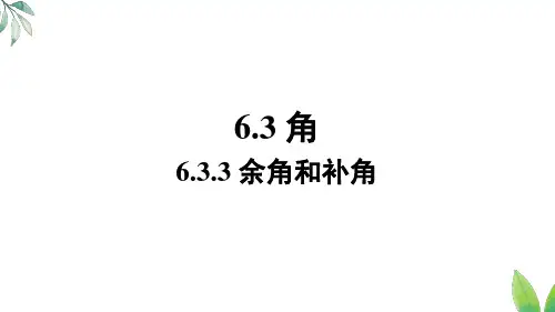 6.3.3 余角和补角(课件)人教版(2024)数学七年级上册