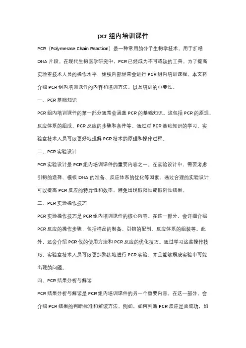 pcr组内培训课件