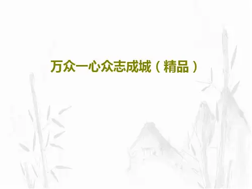 万众一心众志成城(精品)28页PPT