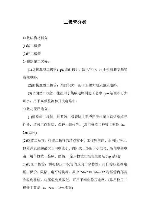 二极管分类