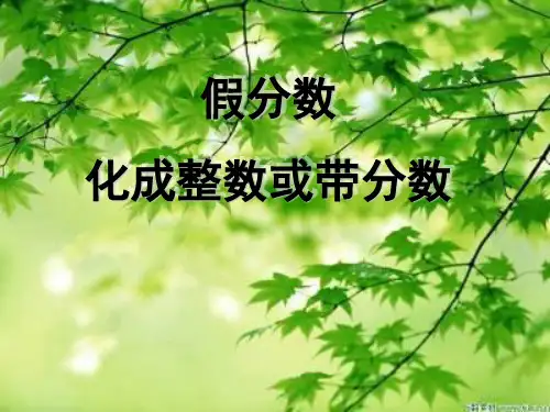五级下册数学课件把假分数化成整数或带分数｜人教新课标