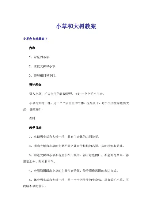 小草和大树教案 