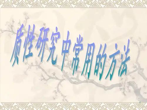 质性研究方法PPT课件