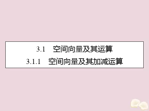 2019_2020学年高中数学第三章空间向量与立体几何3.1.1空间向量及其加减运算课件新人教A版选修2_1