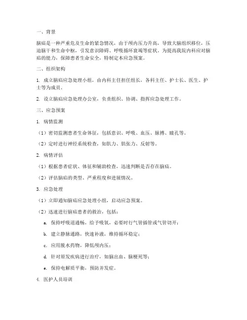 内科脑疝应急预案