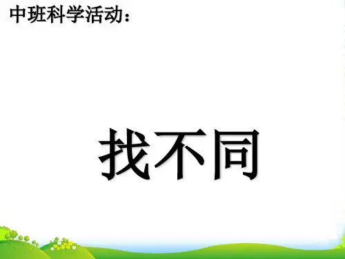中班科学活动：找不同-课件