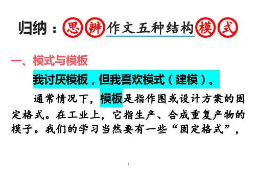 2024届高考语文复习：思辨作文五种结构模式