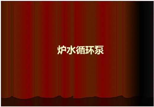 炉水循环泵资料