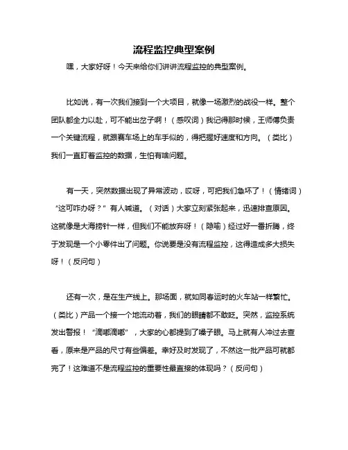 流程监控典型案例