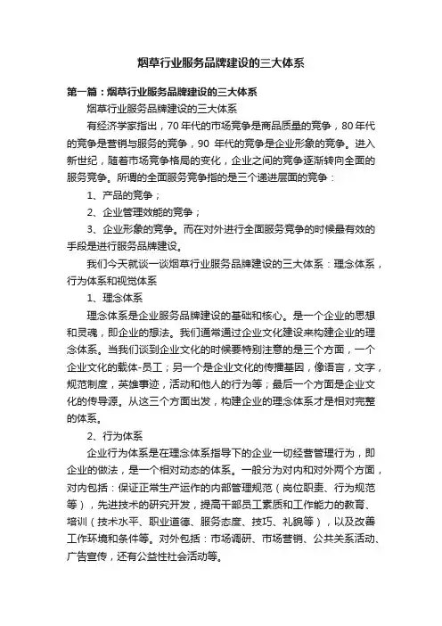 烟草行业服务品牌建设的三大体系
