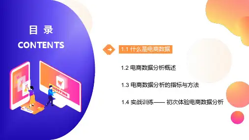 电商数据分析最全ppt全套课件完整版整套教学教程最新