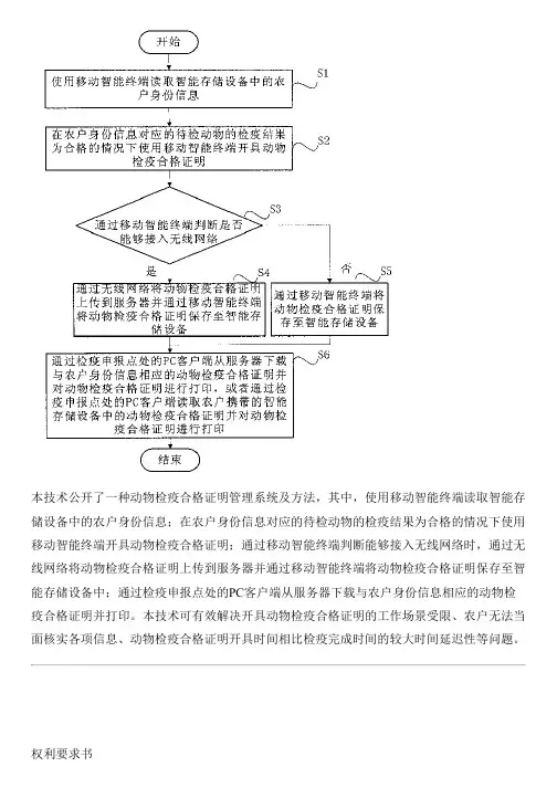 动物检疫合格证明管理系统及方法与制作流程