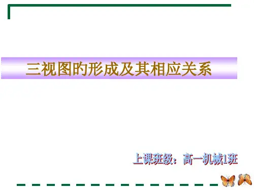 三视图的形成及其投影规律市公开课一等奖公开课获奖课件百校联赛一等奖课件