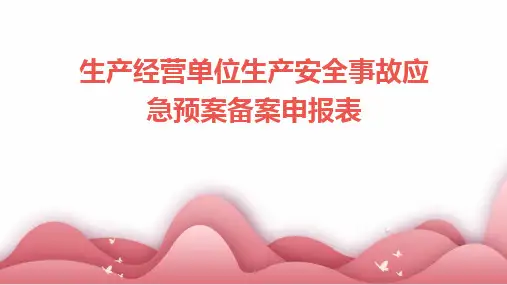 2024版生产经营单位生产安全事故应急预案备案申报表