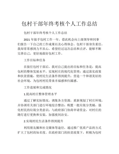 包村干部年终考核个人工作总结