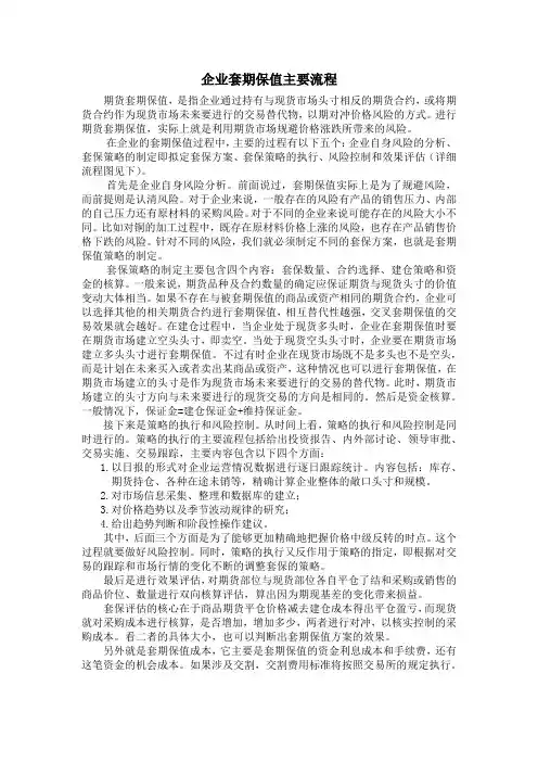 企业套期保值主要流程