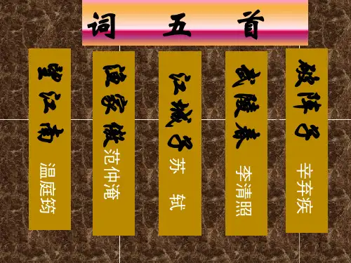 九年级语文上册 第六单元 第二十五课 词五首课件 (新版)新人教版.pptx