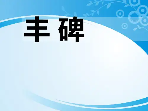 《丰碑》PPT【推荐课件】