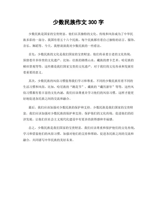 少数民族作文300字