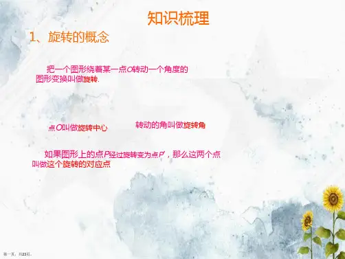 人教版九年级数学上 图形的旋转复习共张PPT