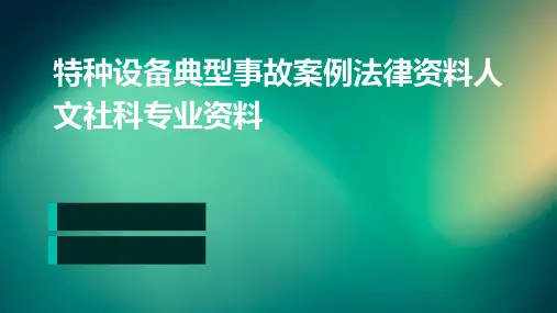 特种设备典型事故案例法律资料人文社科专业资料