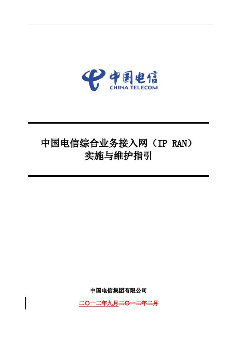 综合接入网(IP_RAN)实施及维护指引
