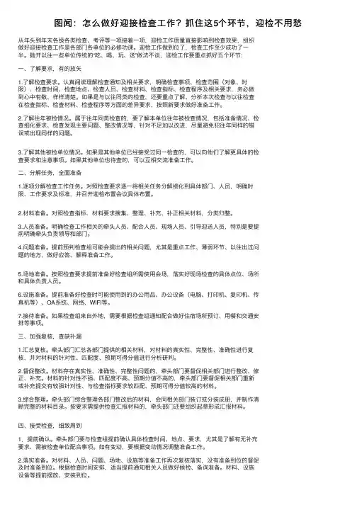 图闻：怎么做好迎接检查工作？抓住这5个环节，迎检不用愁