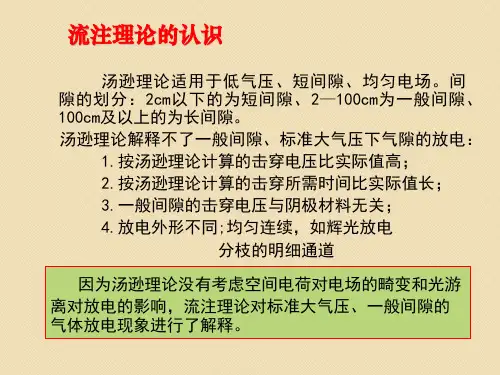 2.3-气体电介质的击穿特性(均匀电场中-流注理论)
