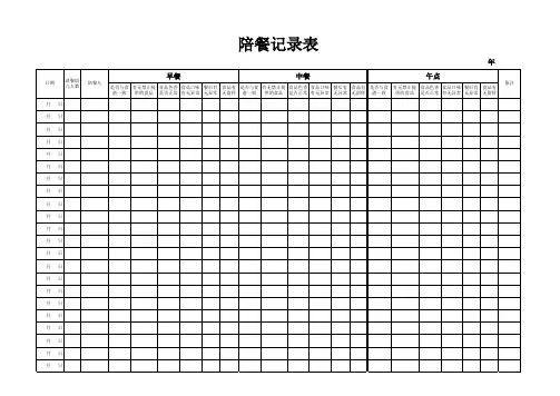 陪餐记录表