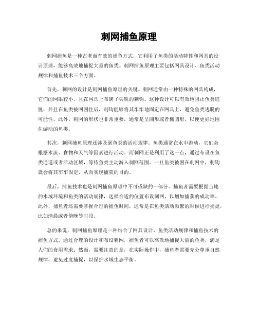 刺网捕鱼原理