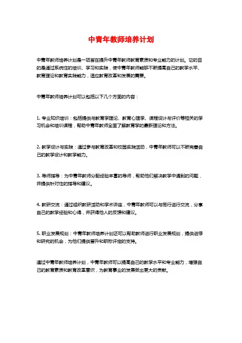 中青年教师培养计划 (2)