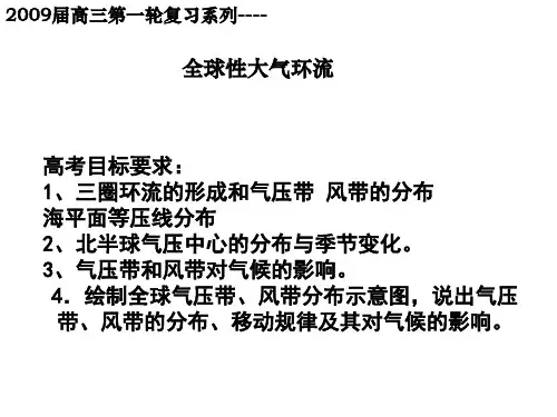 高考复习全球性大气环流精选高中地理学科教学 人教版PPT课件